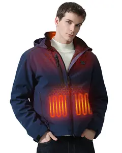 12V pil paketi ile erkekler için ısıtmalı ceket kış açık yumuşak kabuk elektrikli ısıtma ceket