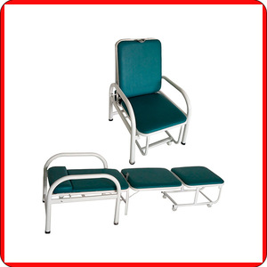 Pinyin Hospital Companion <b>Chair</b> PY-P1 Blue Artificial Leather Folding <b>Single</b> Seat Thickened Steel Pipe - Product Image 5