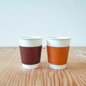Funda creativa de cuero para tazas, protector de tazas de café/té resistente al calor y anti-quemaduras, taza moderna minimalista para té con leche - Product Image 3
