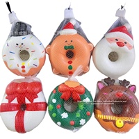 Bestseller transfrontalier de Noël : Jouet à presser en PU à récupération lente, motifs Père Noël, Bonhomme de neige, Renne, gadget anti-stress et de décompression, accessoires