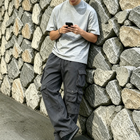 Groothandel goedkope oversized heren gymshirt O-hals heren casual effen grijze T-shirts sport oversized T-shirt oversized katoen voor heren
