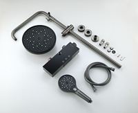 Système de douche Piano chromé poli avec robinet en céramique, affichage numérique intelligent, jet de pluie, ensemble de douche pour appartement et hôtel, vente directe usine