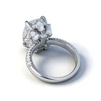 Bague en argent sterling 925 de luxe MUSHAN, bague en moissanite faite à la main pour femmes, plaquée or véritable 18 carats, bijoux brevetés MST
