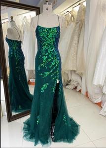 <span class=keywords><strong>ชุด</strong></span><span class=keywords><strong>ราตรี</strong></span>ทรงเมอร์เมดปักลายลูกไม้ 3 มิติ สีม่วงไลแลค แขนกุด ผูกเชือกด้านหลัง ผ่าสูง ทรงเข้ารูป สำหรับงานพรอม ต้อนรับปีใหม่ 2026 - Product Image 2