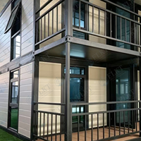 Casa Prefabricada Expandible de Doble Capa y Doble Ala de Instalación Rápida FLKT, Casa Contenedor Portátil de 2 Pisos, Villa Prefabricada de Lujo