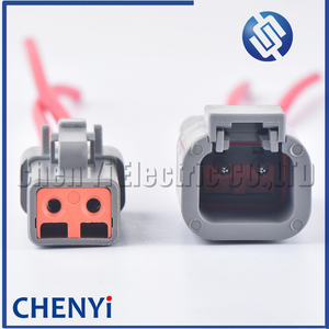 DTP06-2S 12 AWGワイヤー付きトラック用2ピンオスメス防水コネクタプラグDTP04-2P - Product Image 5