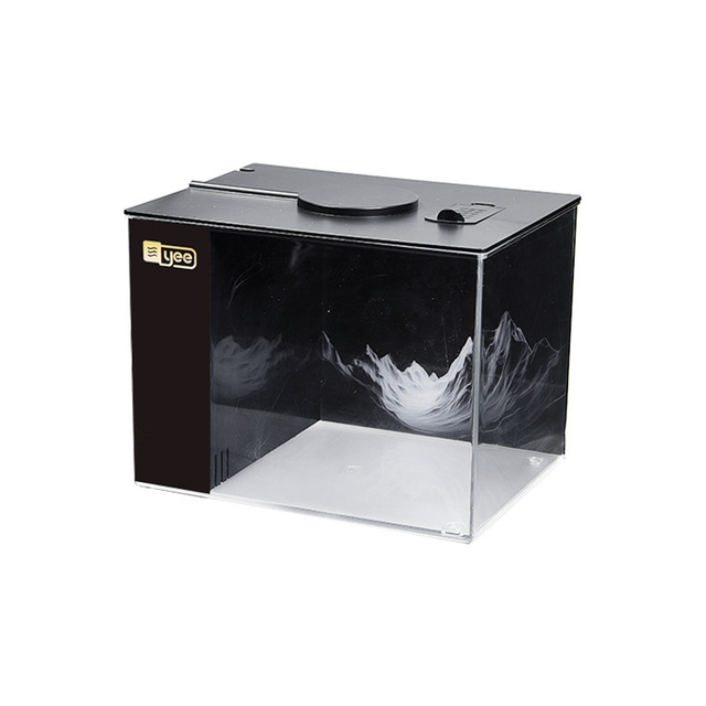 Plastic Eco-Friendly Square 3L Desktop Aquarium Fish Tank for Living Room/Office-Small Super Mini Integrated Finished Ecological
