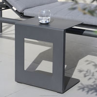 Tables basses latérales en aluminium modernes OSMEN Blinca, légères et portables pour balcon, utilisation en extérieur, meubles multi-usages