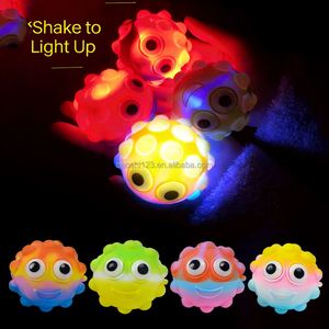 ลูกบอลซิลิโคนเรืองแสงขนาด 7.5 ซม. ของเล่นบีบคลายเครียด พวงกุญแจ บรรเทาความวิตกกังวล ช่วยเพิ่มสมาธิ ของเล่นเสริมพัฒนาการสำหรับเด็กสมาธิสั้นและออทิสติก - Product Image 4