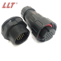 Connecteur de montage sur panneau à visser étanche IP68 pour câble électrique M25, 18 broches, extérieur, 2, 3, 4, 5, 6, 7, 8, 20 broches