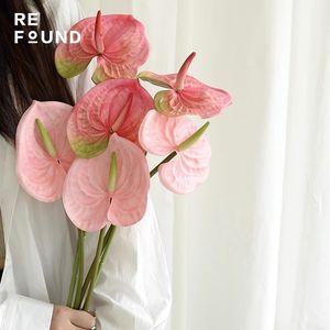 ดอกอันธูเรียมประดิษฐ์ พิมพ์ 3 มิติ คุณภาพสูง วัสดุพลาสติก PVC/PU สำหรับตกแต่งงานแต่งงาน ตกแต่งบ้าน อุปกรณ์ประกอบฉากถ่ายภาพ ขายส่ง - Product Image 2