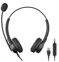 Produits les plus vendus Casque d'ordinateur double USB pour centre d'appels