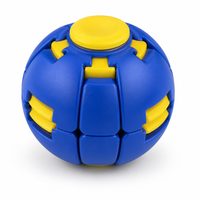 Pelota Antiestrés Giratoria Magnética Expandible de Plástico Transparente con Efecto de Respiración Lenta para Niñas