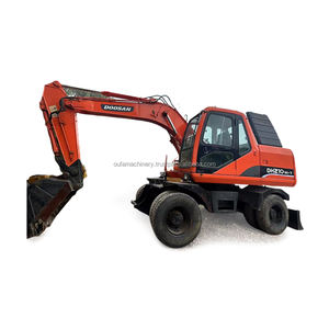 Excavatrice sur pneus d'occasion d'origine coréenne Doosan DH210W-7, modèle 2022, 19,8 tonnes, moteur et pompe, vente directe d'usine - Product Image 1