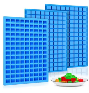Moule à bonbons en silicone carré à 126 cavités, antiadhésif, facile à démouler, mini moule à gâteau pour chocolat, gelée, glaçons - Product Image 1