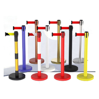 Barrière de circulation rétractable en acier inoxydable, barrière de sécurité portable pour la gestion des foules