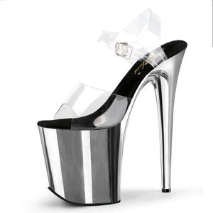 Stripperhakken Nieuwe 8-inch Sexy Fetish Hoge Hakken roze Glanzende Bruiloft Lichtgevende 20cm Elegante Plateau Sandalen Pole Dance Schoenen - Product Image 4