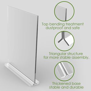 แท่นวางป้ายอะคริลิค8.5x11แท่นวางดิสเพลย์รูปตัวที - Product Image 4