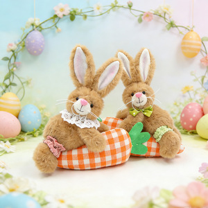 Peluche Lapin de Pâques Décorative, Jouet en Peluche Lapin Rembourré, Décoration de Table pour les Fêtes Printanières, Cadeau, Ornement de Maison, Vente en Gros - Product Image 2