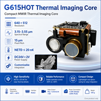 Caméra thermique G615HOT HOT MWIR 640 x 512 pour intégration d'imagerie thermique OEM