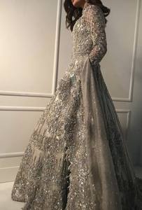 Elegante hermoso vestido de novia indio pakistaní hasta el suelo con bordado Zardozi pesado para boda 2025 - Product Image 3