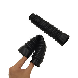 Par de protectores de polvo para amortiguador de motocicleta, de goma negra, para reemplazo y reparación, ajuste universal - Product Image 2