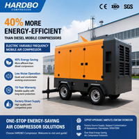 Compresseur d'air mobile à vis portable 37 kW-250 kW 50 CV-335 CV, résistant aux basses températures, adapté aux zones montagneuses