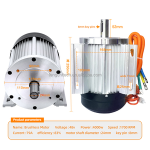 Moteur à entraînement central longue durée 60V 72V 3000W 4000W sans balais DC pour extracteur de tapis et nettoyeur haute pression industriel - Product Image 6