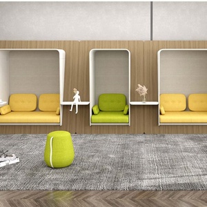 <b>Office</b> Private Meeting <b>Sofa</b> High Back Chatting <b>Sofa</b> Commercial Chatting Area Morden Soundproof Meeting Pod - Product Image 4