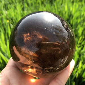 Vente en gros de sphères de cristal spirituelles pour la guérison, artisanat en cristal, boule de cristal fumé pour la décoration - Product Image 3