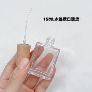 Botol Parfum Kosong Kaca Bening Portabel 15ml Dengan Sprayer Botol Semprot Parfum Kaca Isi Ulang Elegan Dengan Tutup Kayu - Product Image 4
