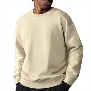 T-shirt basique décontracté pour homme à manches longues en pur coton, couleur unie, 240g, lourd, délavé, vierge, avec logo personnalisé sur le devant - Product Image 2