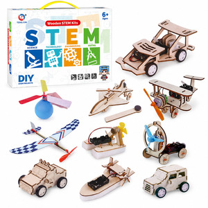 OKYN-Y2109 ของขวัญวันหยุดยอดนิยมสำหรับเด็ก ชุดทำโมเดล STEM ไม้ 10 แบบ ชุดทดลองวิทยาศาสตร์แสนสนุกสำหรับเด็ก - Product Image 3