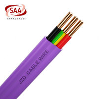Câble double et terre SAA 1mm2 1.5mm2 2.5mm2 4mm2 6mm2 10mm2 câble électrique plat Tps câble plat et fil plat pour boîtier