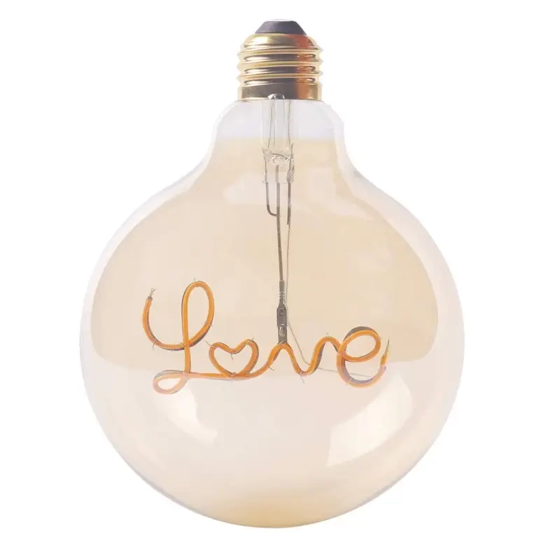 Custom Pattern Letter Lamp LED Filament Bulb LOVE HOME HELLO Big Globe Pendant Lamp Desk Lamp Retro Style LED Edison Light Bulb