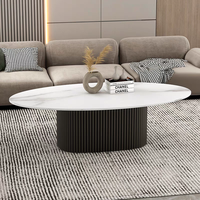 Table basse de roche minimaliste italienne célèbre Design ovale créatif de Bulgari pour petit salon Internet célèbre ménage