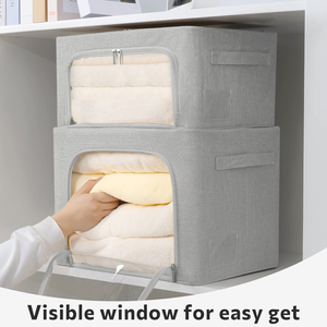 Factory-Made <b>Folding</b> Steel Frame Clothing <b>Storage</b> <b>Box</b> with Fabric Efficient Organization <b>Storage</b> Boxes & Bins - Product Image 4
