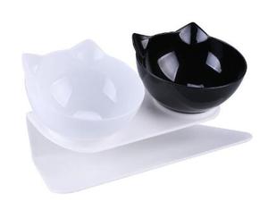 15 ° rialzato doppio Pet ciotole per <span class=keywords><strong>gatto</strong></span> e cane facile e sano collo vertebra cibo alimentazione potabile con supporto - Product Image 6