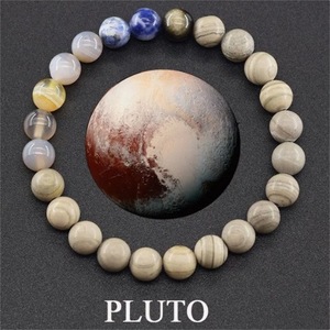 Pulsera de piedra natural de 8 planetas de gran oferta, cuentas de piedras preciosas del Sistema <span class=keywords><strong>Solar</strong></span>, joyería unisex, precio barato - Product Image 3
