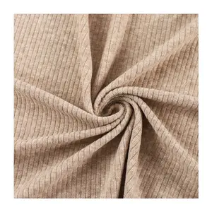 Ev tekstili taklit kaşmir rayon naylon kalın örme 5*1 kaburga pamuk kış konfeksiyon için spandeks kumaşlar