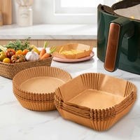 Papier sulfurisé antiadhésif en silicone multi-tailles pour friteuse à air, résistant aux hautes températures, écologique, pour pain et biscuits