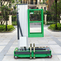 Plateforme élévatrice mobile verticale à mât unique, électrique et hydraulique, 4-10m, 125kg, pour inspection de bâtiments industriels