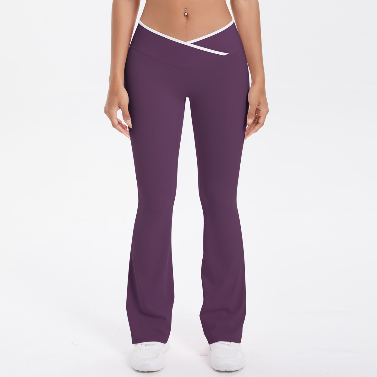 Pantalon large violet Jufeng