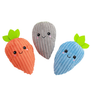 Jouet à mâcher en forme de carotte rayée pour chien, pour le nettoyage des dents, compagnon de jeu pour animaux de compagnie, options de couleurs orange, gris, bleu, ZY6192 - Product Image 5
