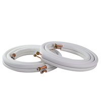 Kit d'accessoires de raccordement pour mini-split sans conduit en cuivre isolé, 1/4''-1/2''-16 pieds FV-CPIK-01B