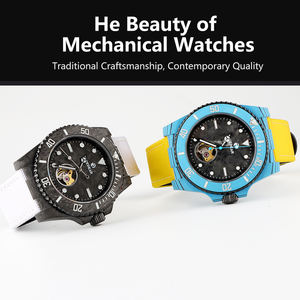 <span class=keywords><strong>24</strong></span> Uur Wijzerplaat Heren Custom Ongebruikelijke Oem Unieke 5 Atm Mechanische Beweging Horloge Automatisch Met Chronometer - Product Image 4