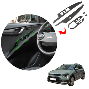 Accessori per auto decorazione interna vetro alzate pannello bracciolo copri corpo kit per <span class=keywords><strong>Kia</strong></span> <span class=keywords><strong>Niro</strong></span> <span class=keywords><strong>2022</strong></span> - Product Image 1