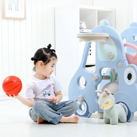 Feelkids Aire de jeux intérieure multi-combinaison pour bébés et enfants avec toboggans en plastique