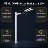 Lampe de sécurité solaire extérieure avec Wi-Fi 4G intégré, lampadaire avec caméra CCTV IP65
