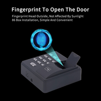 Cerradura de Puerta Biométrica ZK Teco X6 con Teclado de Seguridad Independiente, Lector de Huellas Dactilares RFID, Lector de Tarjetas Inductivas de 125 kHz